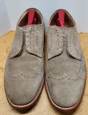 RARE! RETIRED Trickers Whitman Lt Brown Suede Brogue Shoes US 11.5 UK 11